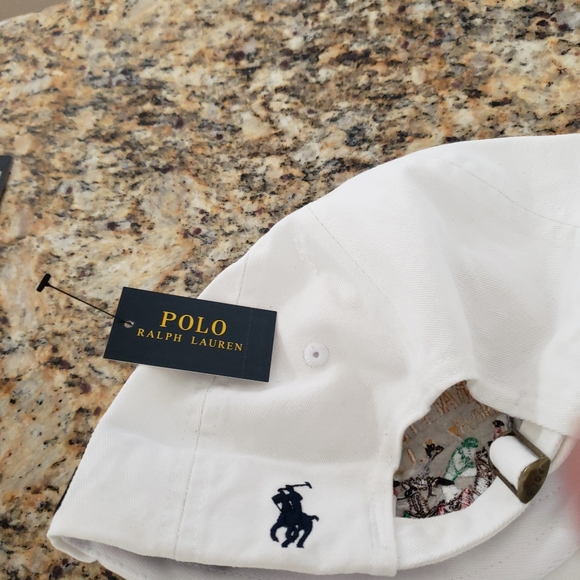 POLO RALPH LAUREN MEN'S WHITE 3 POLO PLAYER/PONY LOGO BALL CAP HAT OSFA $49 NWT - Picture 10 of 11